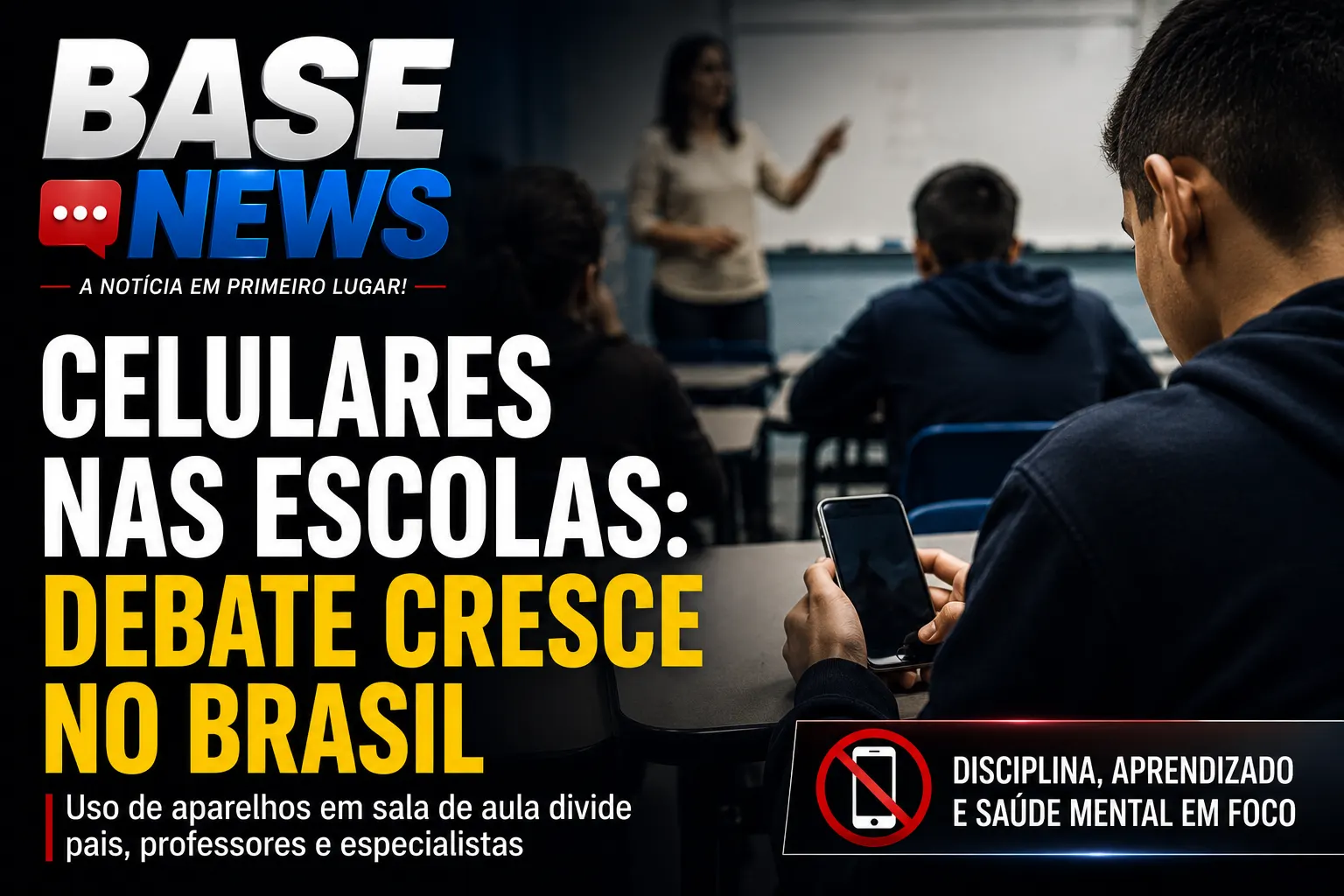 Brasil enfrenta debate sobre celulares nas escolas: disciplina ou excesso de controle?