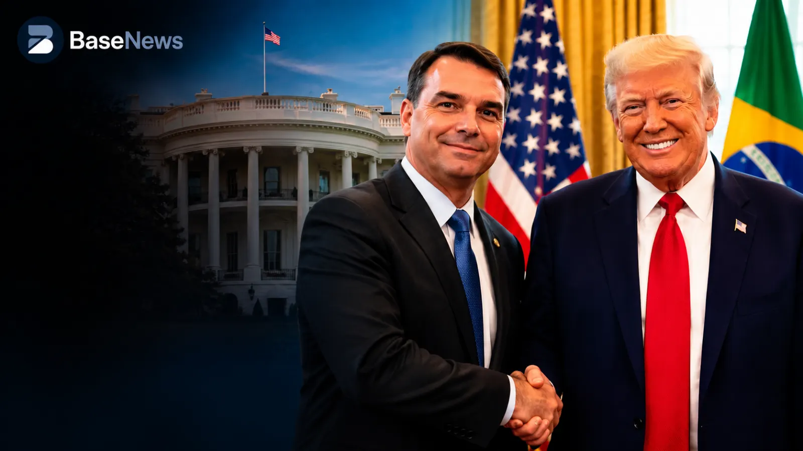 Flávio Bolsonaro se reúne com Trump na Casa Branca e reforça articulação internacional para 2026