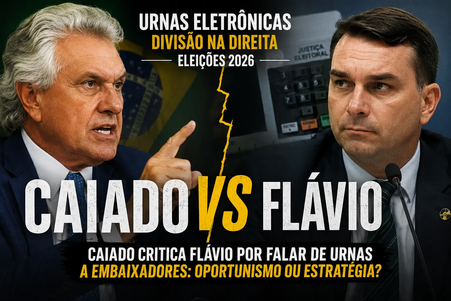 Caiado critica Flávio por falar de urnas a embaixadores: divergência ou oportunismo eleitoral?