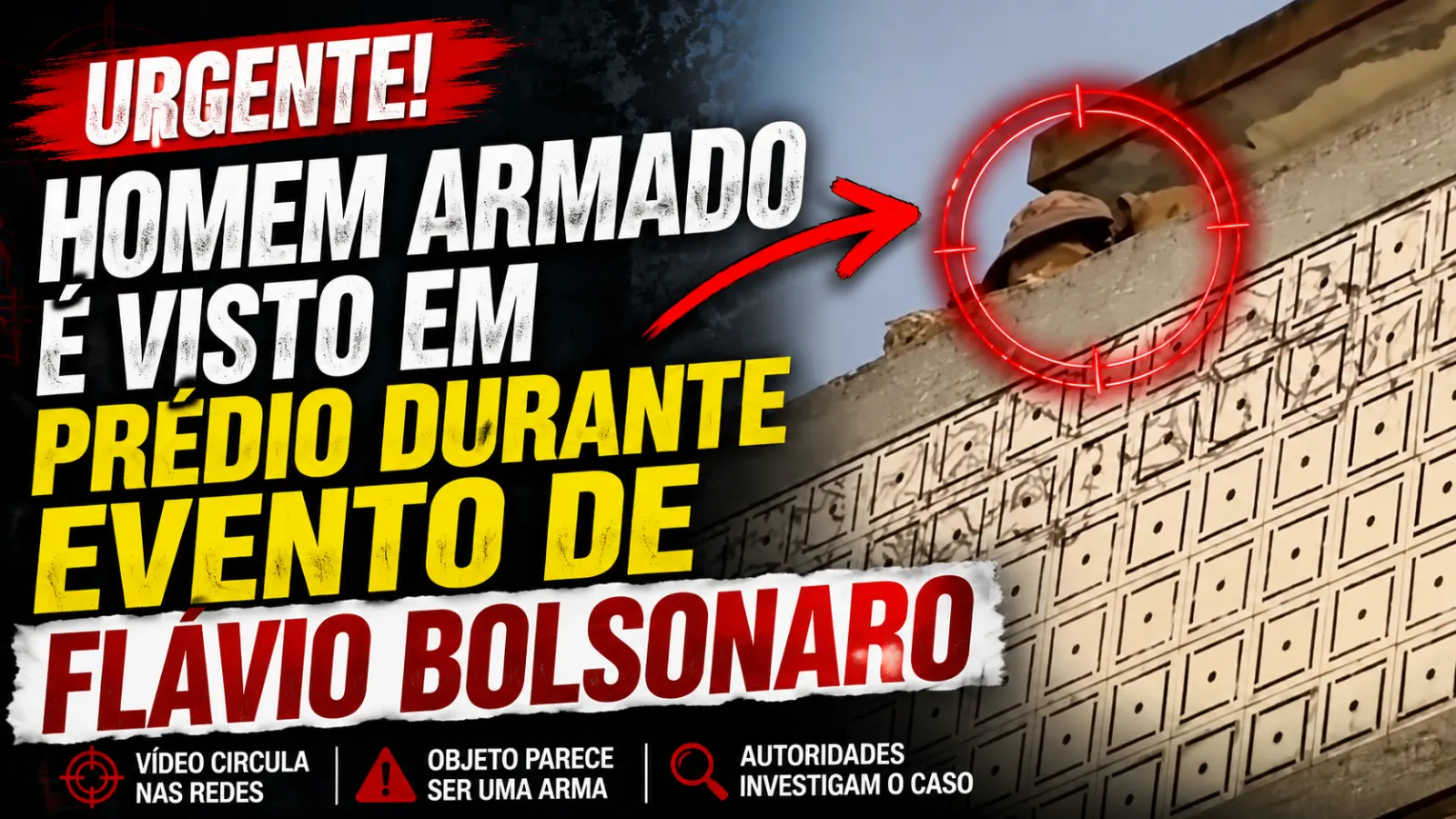 Vídeo mostra homem com objeto semelhante a arma em prédio durante evento de Flávio Bolsonaro