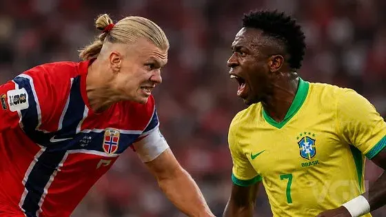 Meme em Campo: Duelo entre Vinicius Júnior e Haaland gera onda de brincadeiras nas redes após eliminação do Brasil
