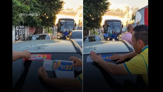 De Lula para Flávio Bolsonaro? Vídeo mostra troca de adesivo em carro e repercute nas redes