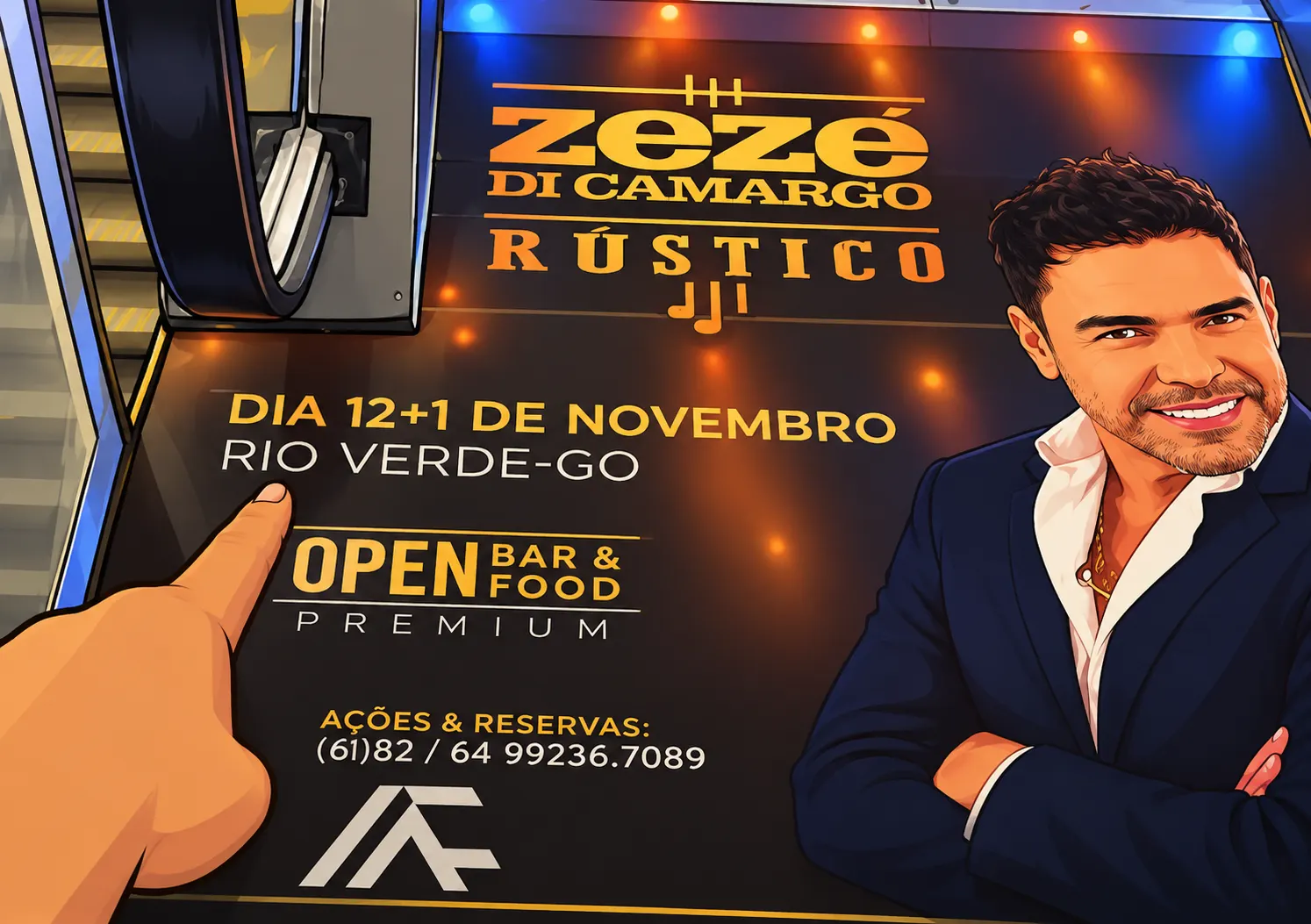 Nem o número 13 escapou da política! Show de Zezé Di Camargo é anunciado como “12 + 1” em Goiás
