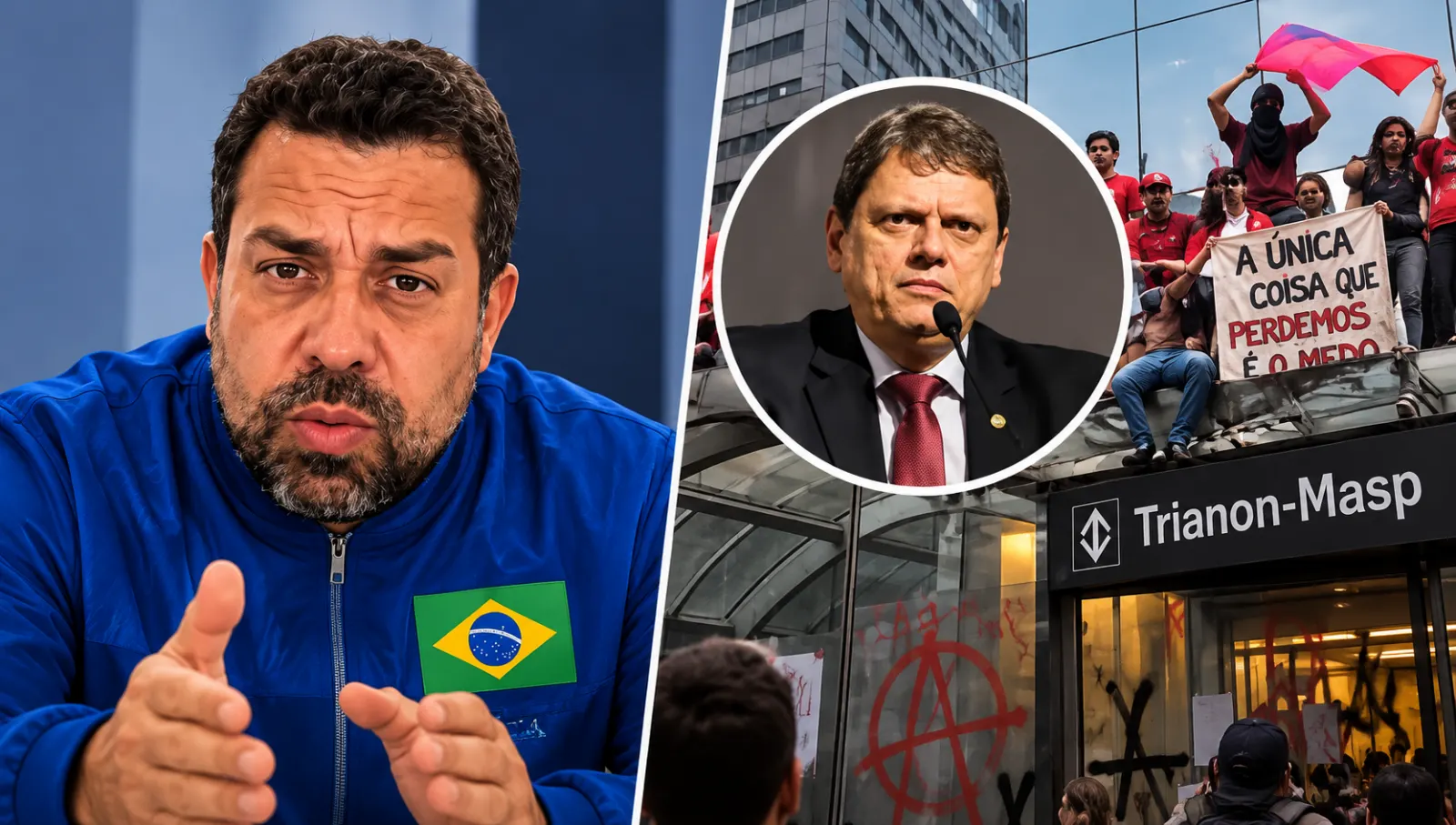 Boulos culpa Tarcísio por tumulto em ato pró-Lula, mas depredação de estações levanta questionamentos