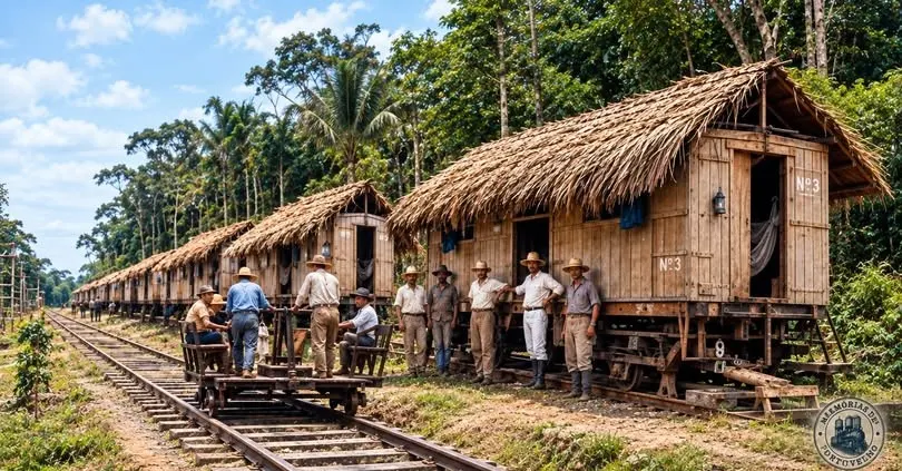 Madeira-Mamoré: os 46 acampamentos que abrigavam trabalhadores da ferrovia em 1912