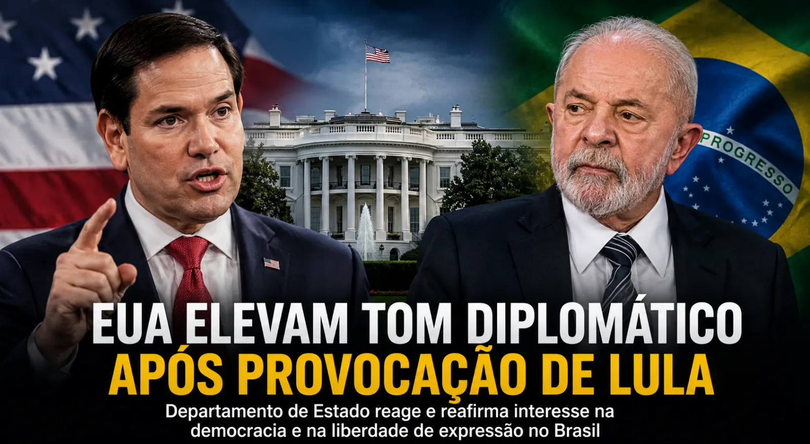 Após provocação de Lula, EUA reafirmam interesse na democracia brasileira e elevam tom diplomático