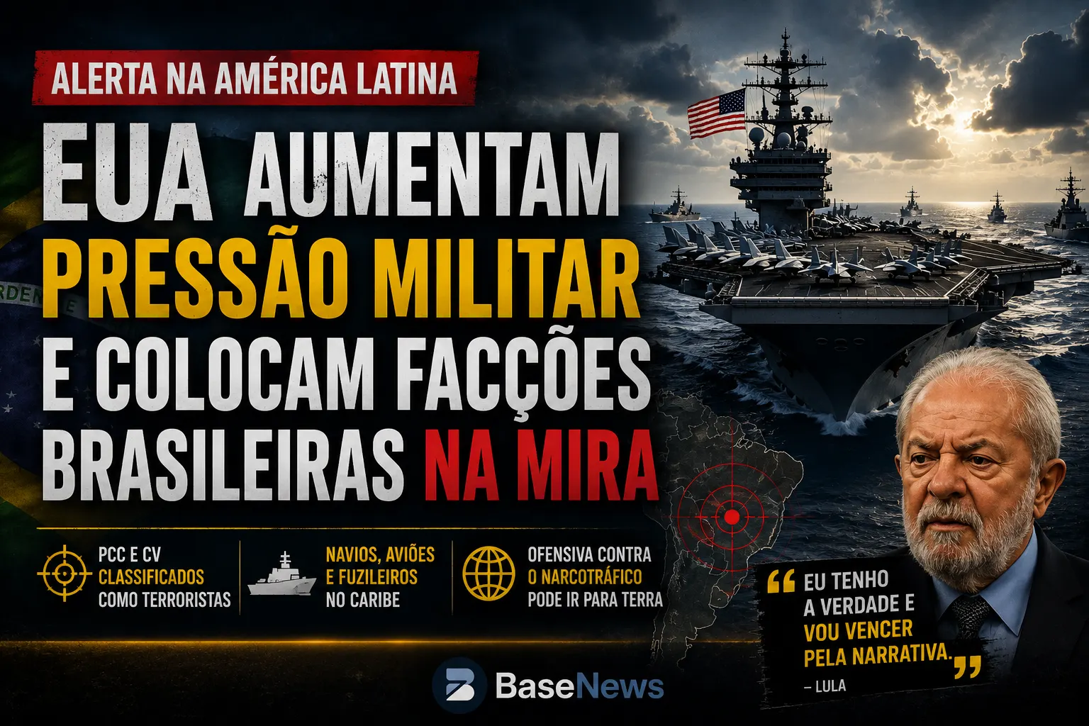 EUA ampliam pressão militar contra cartéis na América Latina: Brasil está na mira?