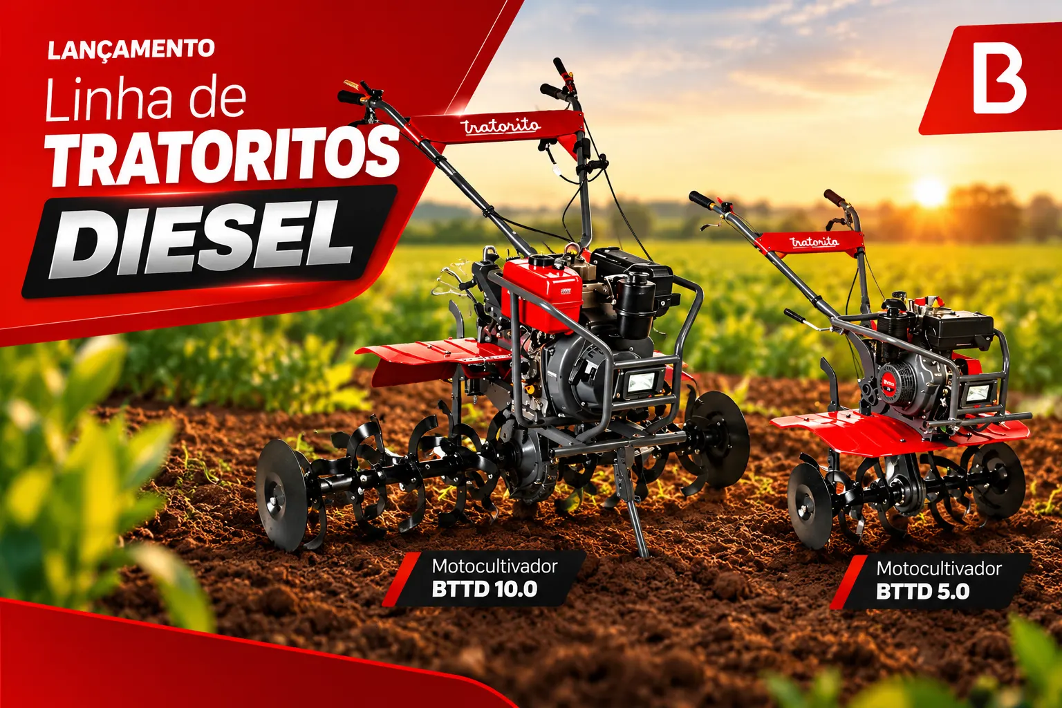 Motocultivadores a Diesel – Força e praticidade para o campo!