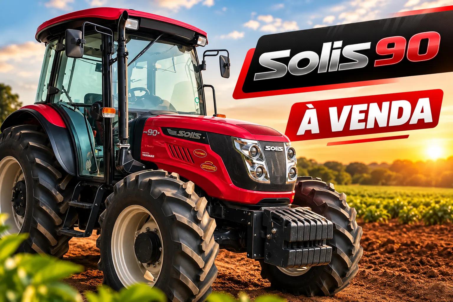 Trator Solis 90 à Venda – Cabinado