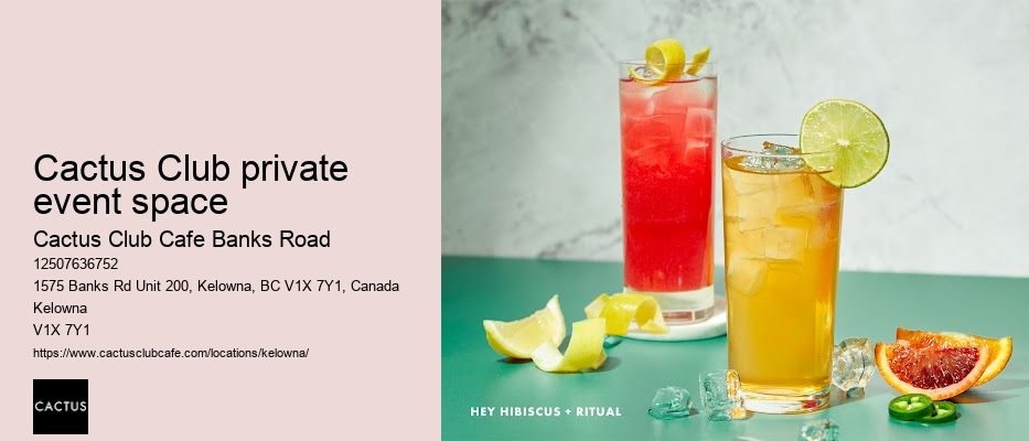 Kelowna restaurant with craft cocktails