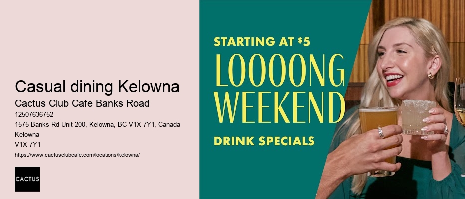 Kelowna restaurant for special occasions