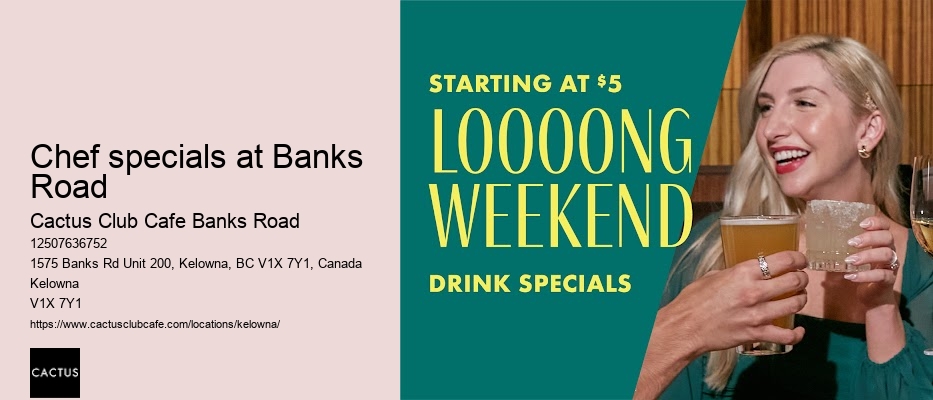 Kelowna restaurant with cocktail hour