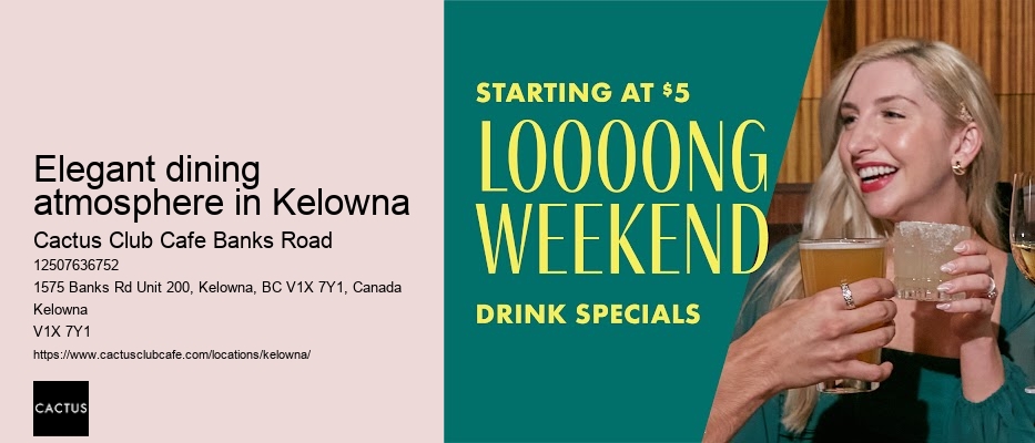Kelowna restaurant with seasonal menu