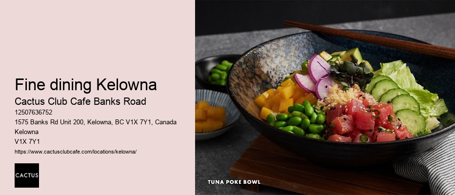 Kelowna restaurant with cocktail hour specials