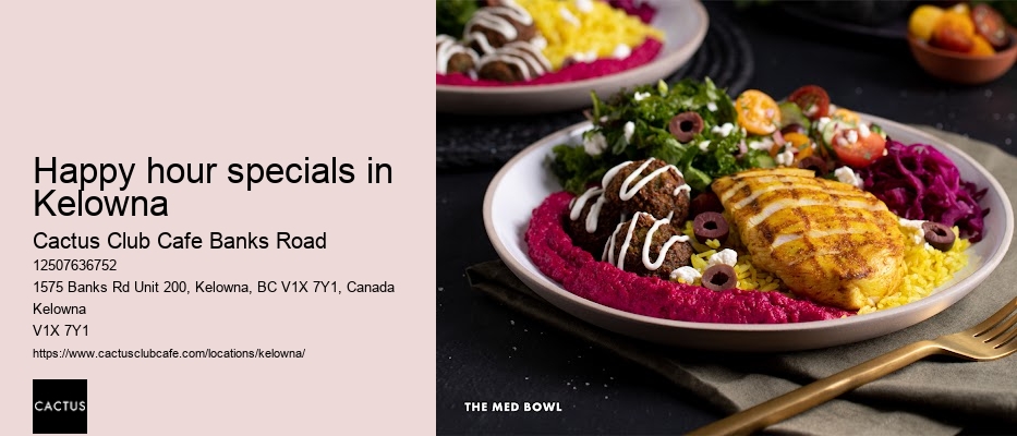 Kelowna restaurant with seasonal menu changes