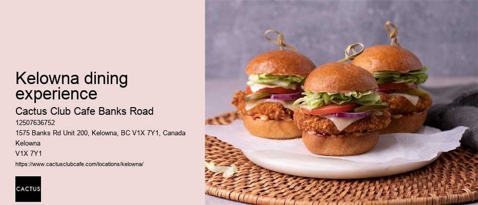 Kelowna restaurant with private dining