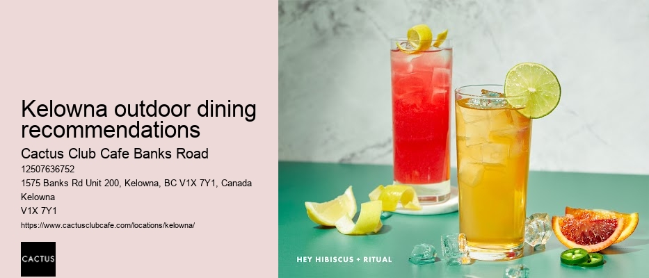 Kelowna restaurant with culinary artistry