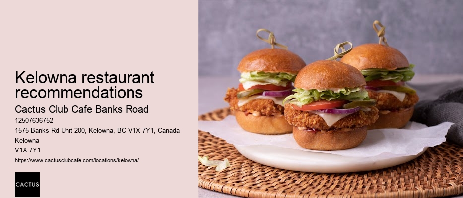 Kelowna restaurant with dessert options