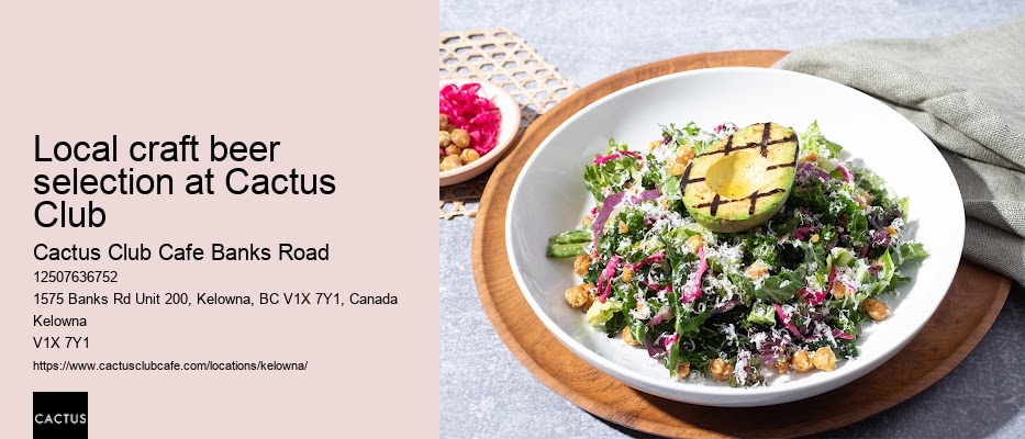 Kelowna restaurant with signature dishes
