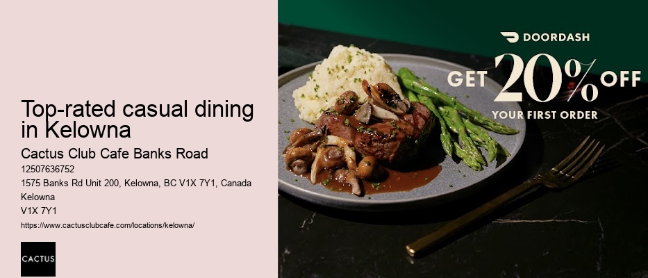 Kelowna restaurant with premium dining