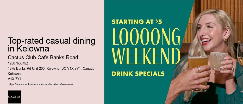 Cactus Club Cafe Banks Road happy hour times