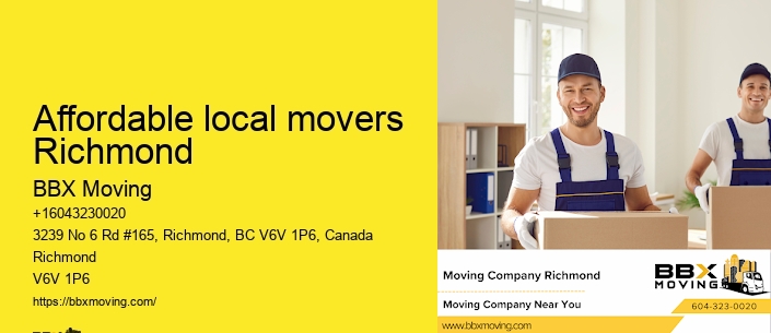 Affordable local movers Richmond