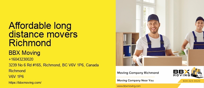 Affordable long distance movers Richmond