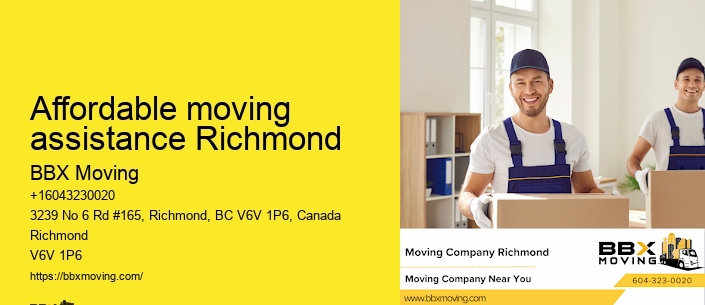 Affordable moving assistance Richmond