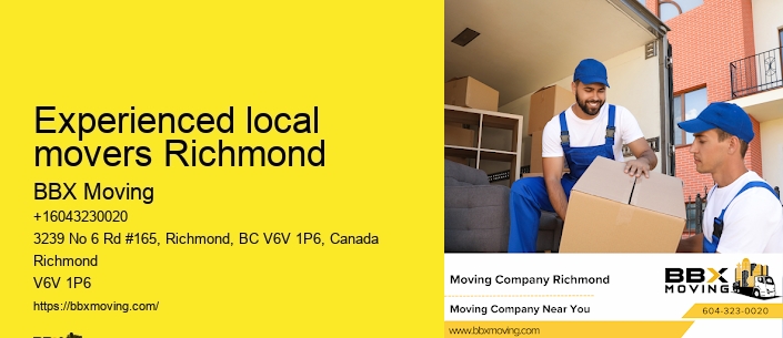 Experienced local movers Richmond
