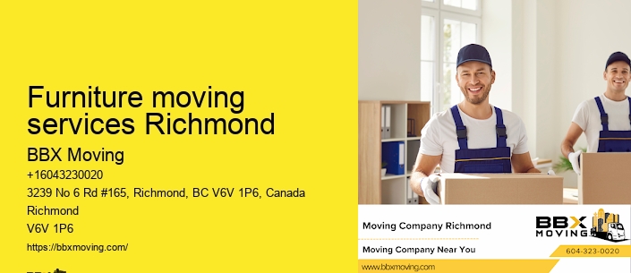 Furniture moving services Richmond