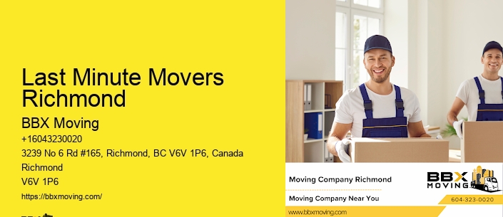 Last Minute Movers Richmond