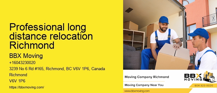 Professional long distance relocation Richmond