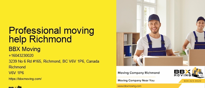 Professional moving help Richmond