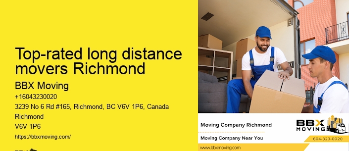 Top-rated long distance movers Richmond
