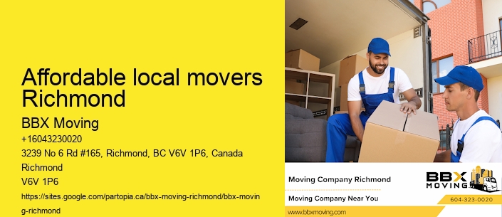 Affordable local movers Richmond