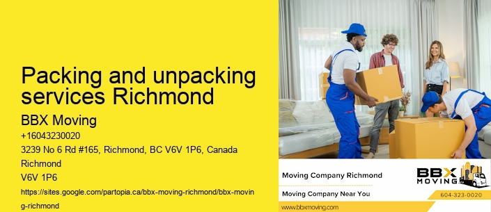Packing and unpacking services Richmond