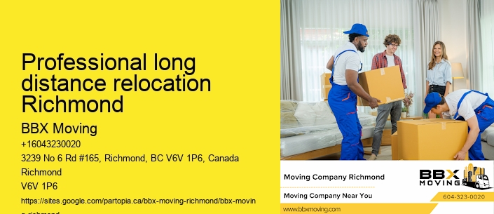 Professional long distance relocation Richmond