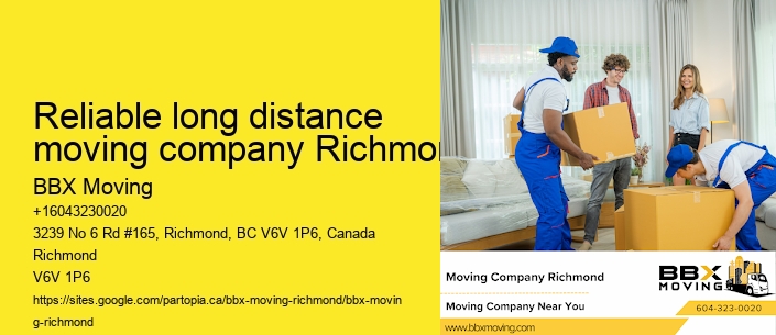 Reliable long distance moving company Richmond