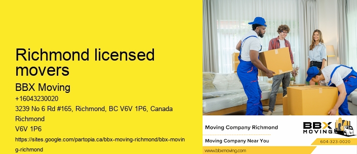 Richmond licensed movers