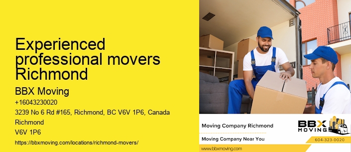 Experienced professional movers Richmond