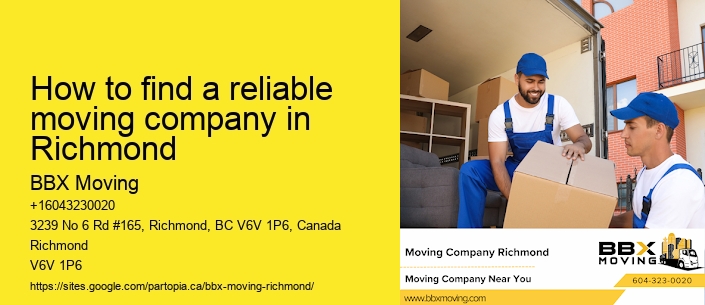 How to find a reliable moving company in Richmond