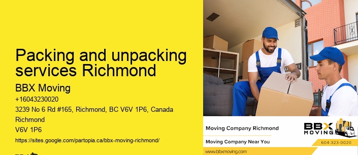 Packing and unpacking services Richmond