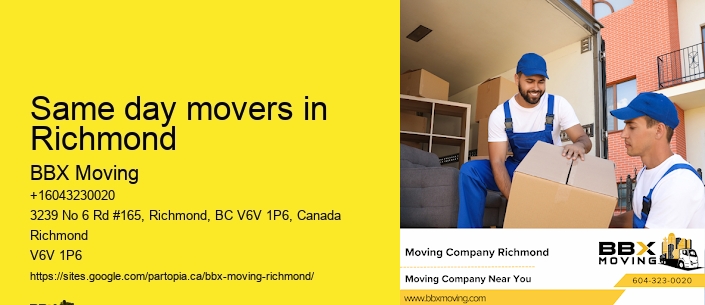 Same day movers in Richmond