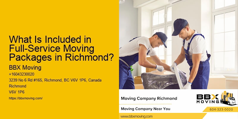 What Is Included in Full-Service Moving Packages in Richmond?