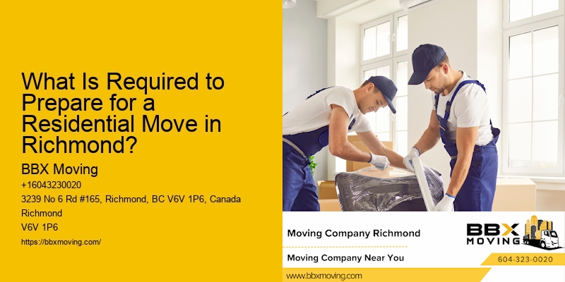 What Is Required to Prepare for a Residential Move in Richmond?