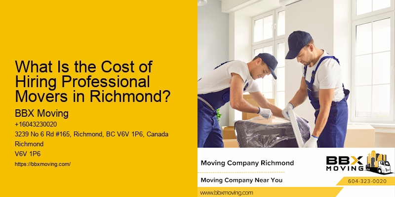 What Is the Cost of Hiring Professional Movers in Richmond?