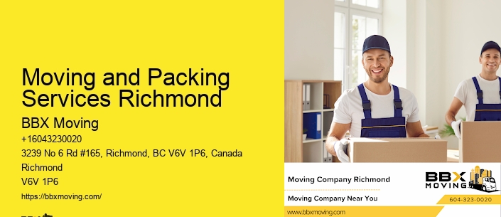 Moving and Packing Services Richmond