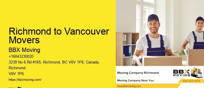 Richmond to Vancouver Movers