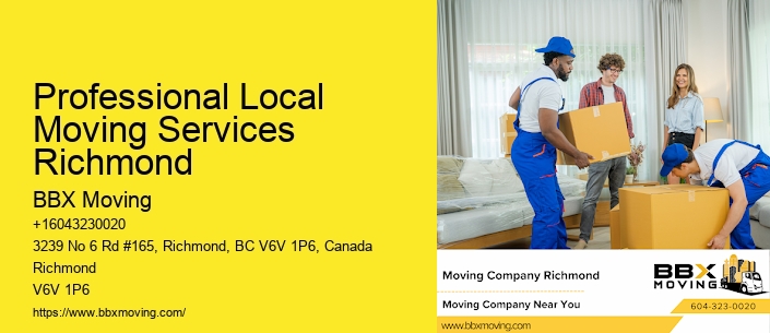 Professional Local Moving Services Richmond