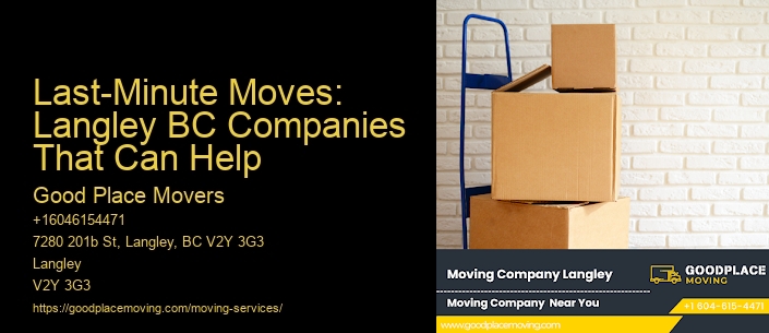 Last-Minute Moves: Langley BC Companies That Can Help